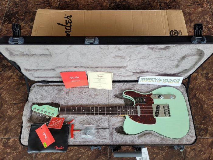 FENDER USA AMERICAN ULTRA LUXE TELECASTER TRANSPARENT SURF GREEN