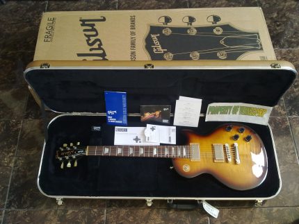 GIBSON USA LES PAUL STUDIO 2015 VINTAGE BURST WITH G FORCE TUNER