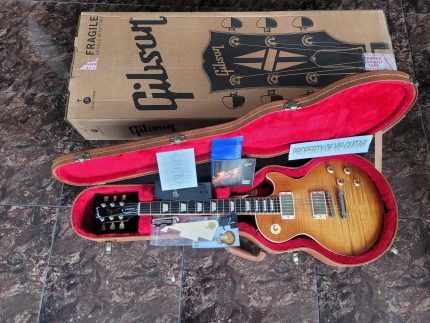 GIBSON USA LES PAUL TRADITIONAL PLUS AAA FLAME 2018 DARK HONEY BURST