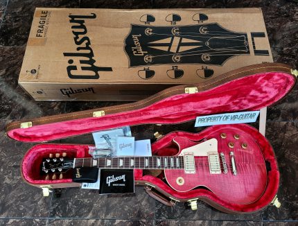 GIBSON USA LES PAUL STANDARD '50s FIGURED TOP FUCHSIA PINK S/N 230730390
