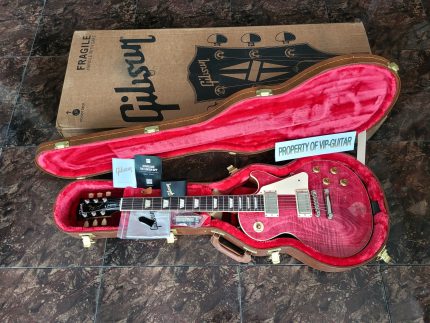 GIBSON USA LES PAUL STANDARD ’50s FIGURED TOP FUCHSIA PINK S/N 221440241