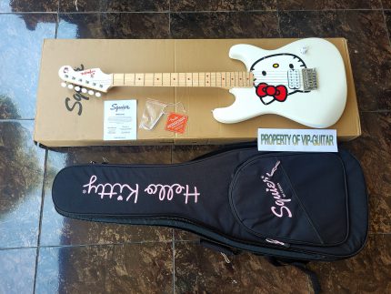 SQUIER STRATOCASTER HELLO KITTY WHITE